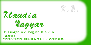 klaudia magyar business card